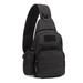 Men Waterproof Oxford Retro Messenger Bag Canvas Shoulder Backpack Travel Rucksack Sling Bag(Black)