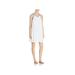 Design History Womens Embroidered Casual Shift Dress