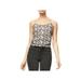 Good American Womens Snake Print Ruched Camisole Top