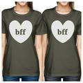 Bff Hearts Funny Best Friend Matching Shirts Dark Grey Cute Gifts
