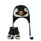 Baby Penguin Peruvian Knit Hat & Mittens Set