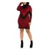 Planet Gold Womens Plus Mock Turtleneck Sweaterdress