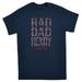 Personalized Rad Dad T-Shirt - XXL - Dark Plaid - Navy