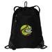 Softball Drawstring Bag TWO SECTION Softball Cinch Pack Backpack - Unique Mesh & Microfiber