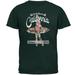 Floral Pineapple Surfer California Surf Classic Mens T Shirt Forest Green X-LG