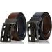 Genuine Leather Belts For Men Reversible Ratchet Belt With Adjustable Automatic Buckle - Casual and Dress Belt