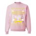 Happy Hanukkah Ugly Christmas Sweater Unisex Crewneck Graphic Sweatshirt, Light Pink, Large