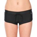 body glove women's smoothies sidekick solid sporty bikini bottom swimsuit short, black, large