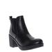 Block Heel Chelsea Boot - Chunky Block Heel Zip Up Ankle Bootie