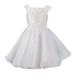 Richie House Girls' Dress with Lace and Pearl Accents RH0167