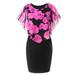 VEAREAR Dress Nylon Polyester Spandex Rose Flower Print Cape Design Bodycon Rose Red,Dress for women,Maxi,Boho,Midi