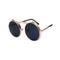 Men Steampunk Sunglasses Round Metal Retro Circular Flip Up Sun Glasses Eyewear Stylish