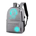 Enjoyofmine Anime Cartoon Luminous Backpack with USB Charging Port and Anti-theft Lock & Pencil Case, Unisex Fashion College School Bookbag Daypack Travel Laptop Backpack