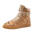 J75 by Jump Men's Soros Light Weight Stylish Lace-up Rhinestone & Metallic Ornament Detail High-top Fashion Sneakers Walking Shoes for Men