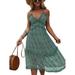 Hawaiian Holiday Boho Beach Floral Midi Long Dress For Women Casual Ladies Casual Wrap Summer Paisley Holiday Long Sundress Ladies Cocktail Party Evening Maxi Long Dress Beachwear