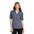 Port Authority Ladies Oxford Pique Double Pocket Polo