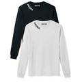 Daxton Premium Arizona Men Long Sleeves T Shirt Ultra Soft Medium Weight Cotton, 2Pk Black White White Black Small