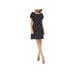 B Collection by Bobeau Womens Nadine Floral Lace-Up Mini Dress