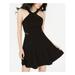 B DARLIN Womens Black Sleeveless Halter Mini Fit + Flare Cocktail Dress Size 13\14