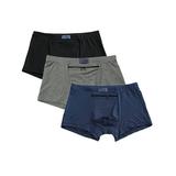 CVLIFE 3pcs Big and Tall Modal Comfy Underwear with Secret Pocket for Men Soft Boxer Shorts