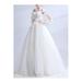 Junior Charming Off Shoulder Flower Lace Wedding Dress