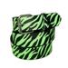 Zebra Stripes Printed Leather Belt Animal Removable Roller Buckle Unisex Womens - Green Zebra Belt / Xl