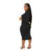 Women's Solid Color Long Sleeve Turtleneck Dress Long Dress