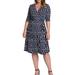 Kiyonna Essential Wrap Dress Blue