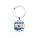 Brongsleet World Cup Football National Flags Soccer Metal Key Chain Pendant Holder Ring Keychain