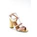 Laurence Dacade Womens Leonie Croc Embossed Velvet Sandals Blush Size 38.5 8.5