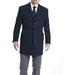 Calvin Klein Menâ€™s Slim Fit Wool Blend Overcoat Jacket Coat â€“ Navy, 42T