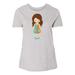 Inktastic Fashion Girl, Brown Hair, Colorful Dress, Blue Shoes Adult Women's Plus Size T-Shirt Female