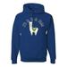 Fa la la la llama Xmas Ilama Christmas Unisex Graphic Hoodie Sweatshirt, Royal, Small