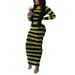 Print Long Sleeve Dress For Women Leopard Bodycon Long Maxi Dress Long Sleeve Party Club Dress Casual Holiday Cocktail Evening Grown Dress