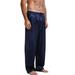 Mens Comfort Silk Satin Pajamas Long Pyjamas Bottoms Pants Trousers Nightwear