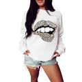 FASHIONWT Womens Crewneck Long Sleeve Printed Pullover Sweatshirt