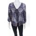 Pre-ownedJoie Womens Sheer Geometric Print Silk Blouse Blue Red Size XX-Small