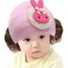 Fysho Toddler Kids Baby Girl Cute Cartoon Rabbit Bowknot Wig Design Winter Warm Hat Cap Headwear