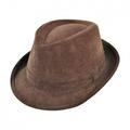 Corduroy C-Crown Trilby Fedora Hat - S - Dark Brown