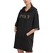 DKNY Womens Sport Printed-logo Hoodie Dress DP9D4145-BLK