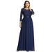 Ever-Pretty Womens Lace Chiffon Cocktail Party Dresses for Women 74122 Navy Blue US8