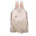 Vakind & Device Flower Embroidered Shoulder Pack Women Oxford Anti-theft Backpack (Khaki)