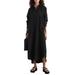 ZANZEA Women Spring/Autumn Full Sleeve Daily Shirt Dress Casual Maxi Dresses