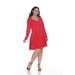 White Mark Women's Plus Size Jenara Dress