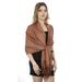 Gilbin Luxurious Women's Silky Scarf Large Soft Cozy Pashmina Shawls Solid Colors Soft Pashmina Shawl Wrap Stole(Coffee)