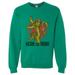 Mens Dream Super Soft Sweatshirt â€�Here Me Roarâ€� High Quality Long Sleeve Sweater X-Large, Green