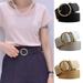 PU Leather Belts for Women Metal Buckle Belt Waistband Wedding Party Dress Decor For Ladies Belt