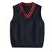 Gueuusu Baby Waistcoat, V-Neck Sleeveless Knitted Sweater Weskit Vest