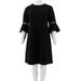 Dennis Basso Luxe Crepe Dress Trimmed Flounce Slvs Women's A307212