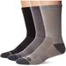 Merrell Men's 3 Pack Cushioned Performance Hiker Socks (Low/Quarter/Crew Socks), Charcoal Black (Crew),Shoe Size: 12.5-15